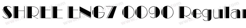 SHREE ENG7 0090 Regular字体转换